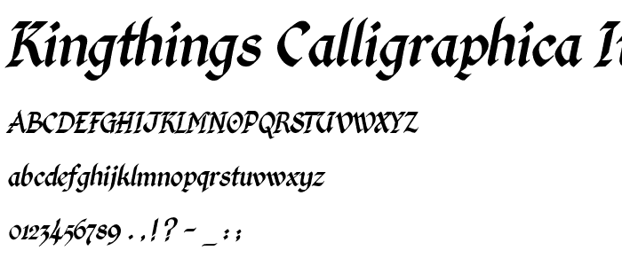 Kingthings Calligraphica Italic font